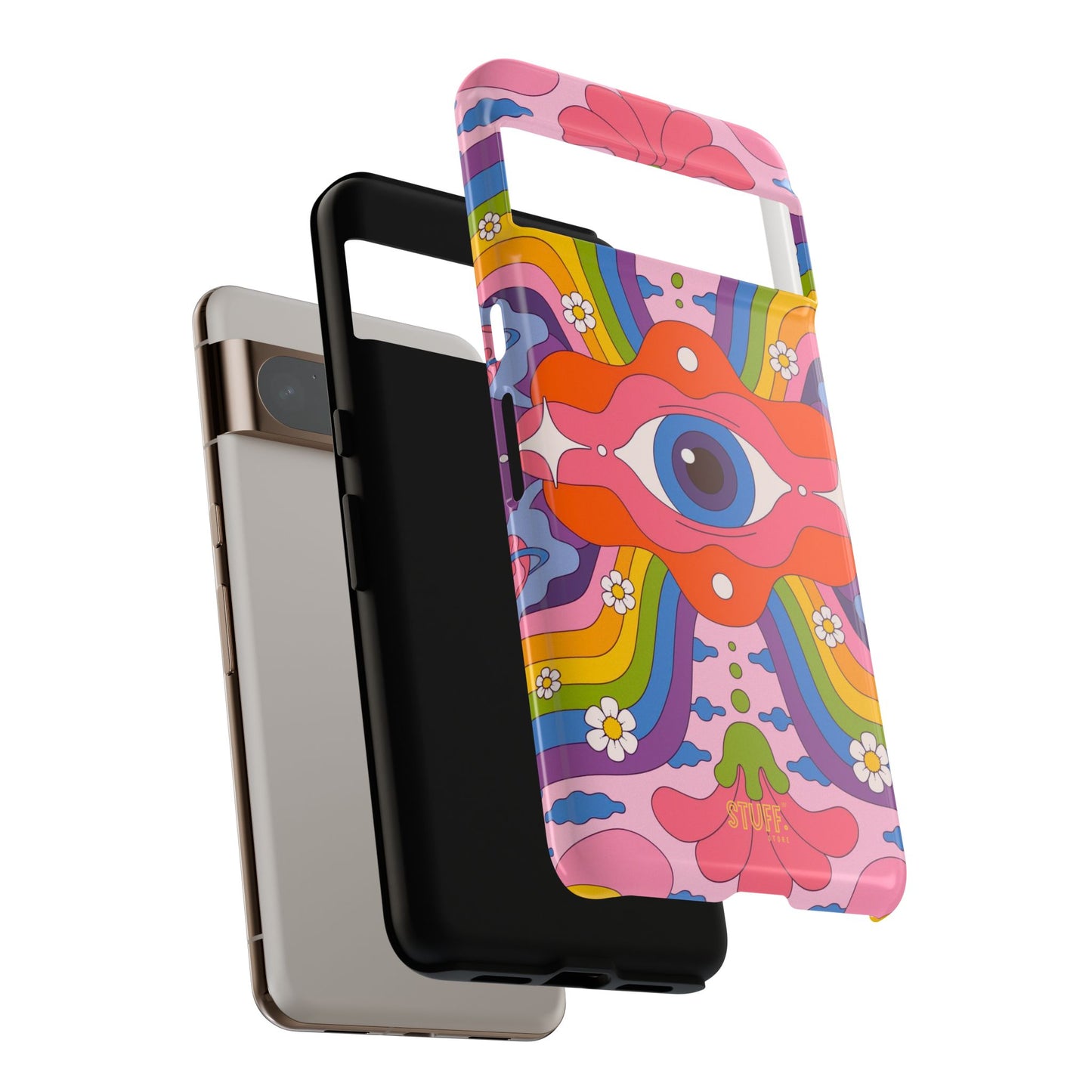 Psych Case | Coque résistante double protection avec Design Psychédélique coloré