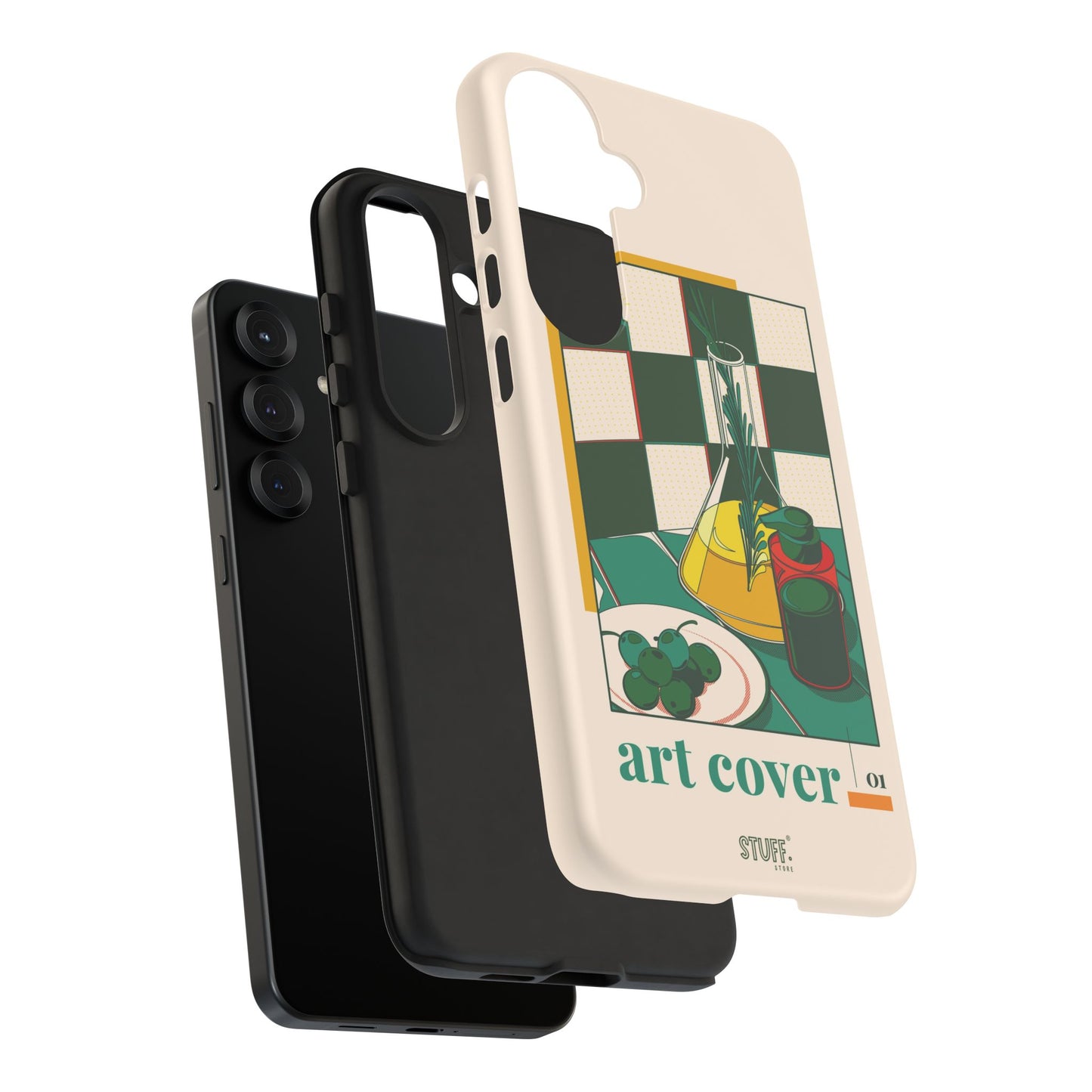 Olio d'Amore Case | Coque résistante double protection avec Design artistique Rétro