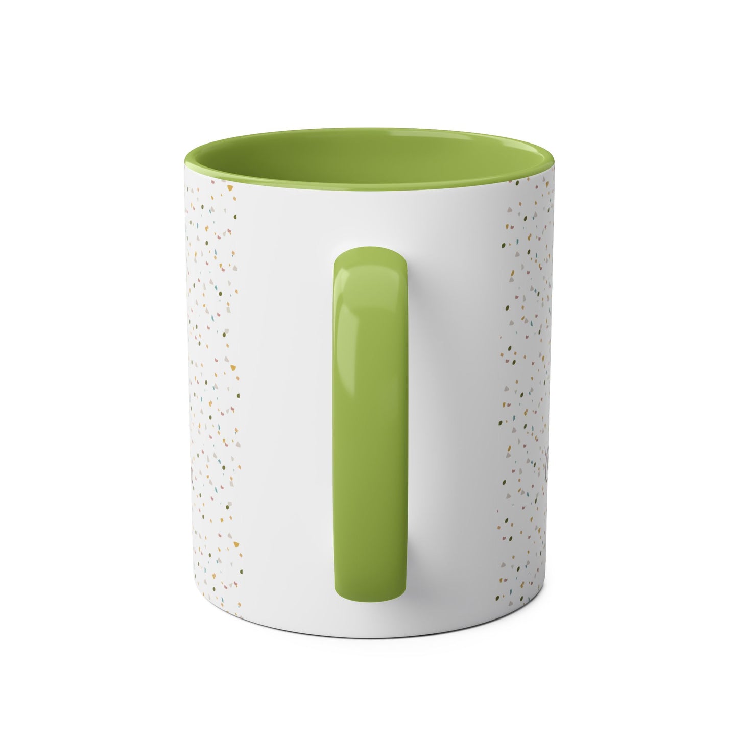 But First, Coffee Cup | Mug bicolore en céramique 330ml avec imprimé terrazzo
