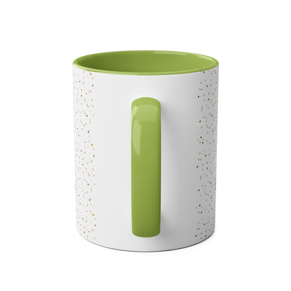 But First, Coffee Cup | Mug bicolore en céramique 330ml avec imprimé terrazzo