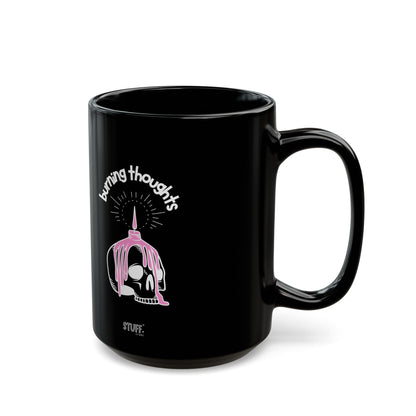 Burning Thoughts Cup | Mug noir avec design — 330ml / 440ml