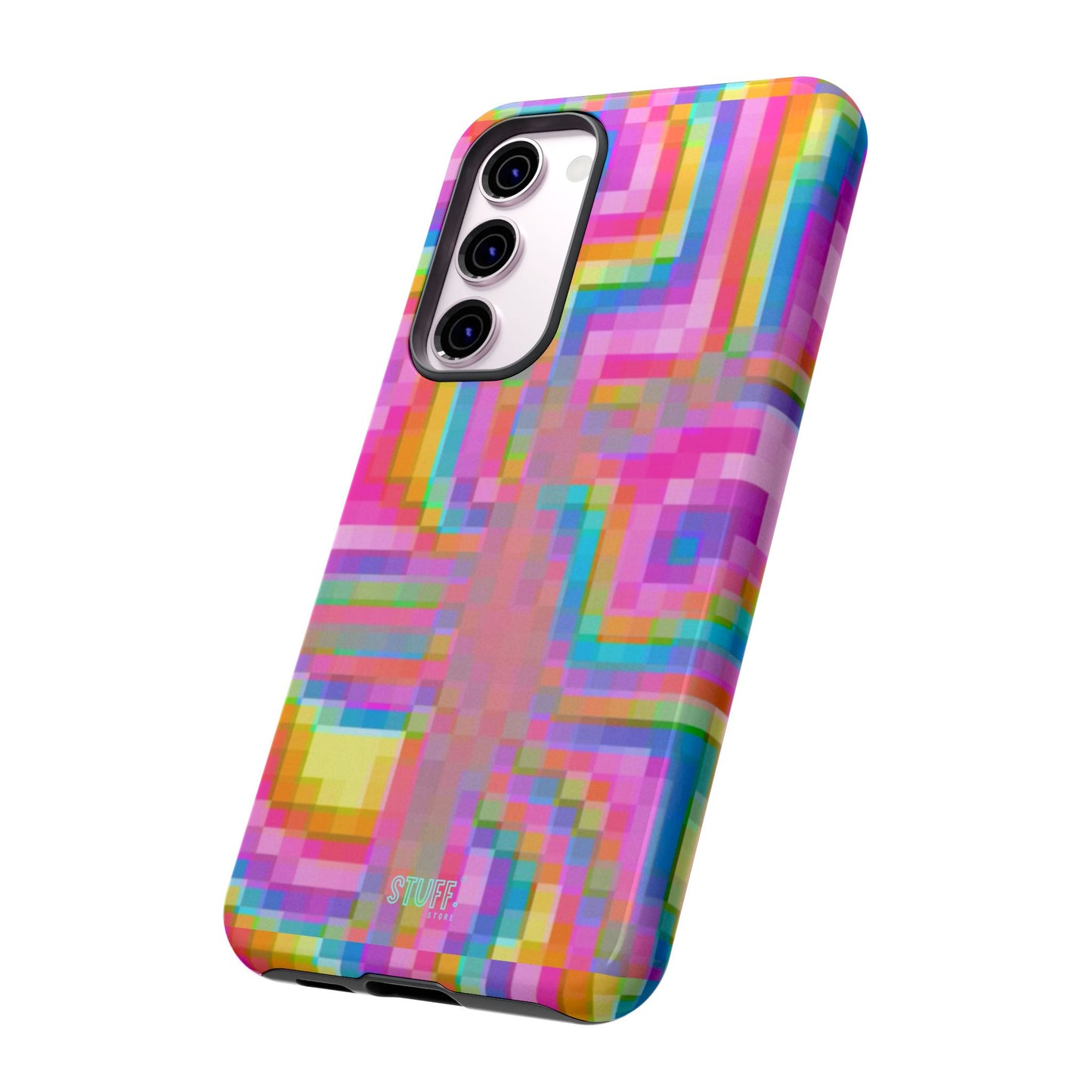 Pixel Case | Coque résistante double protection anti-choc - Motif pixels colorés