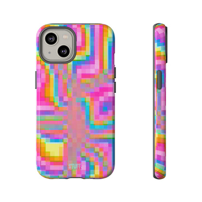 Pixel Case | Coque résistante double protection anti-choc - Motif pixels colorés
