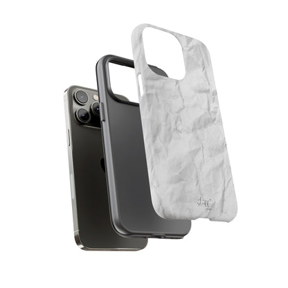 Crinkled Case | Coque résistante double protection anti-choc Effet Papier Froissé Mat