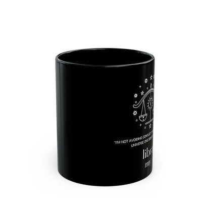 Balance | Mug noir en céramique avec signe astrologique et phrase drôle – 330ml / 440ml