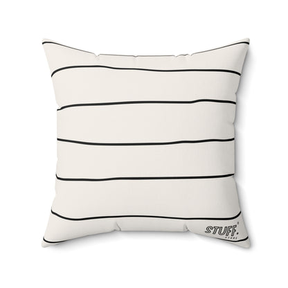 Coussin carré décoratif avec Design Ligné Minimaliste