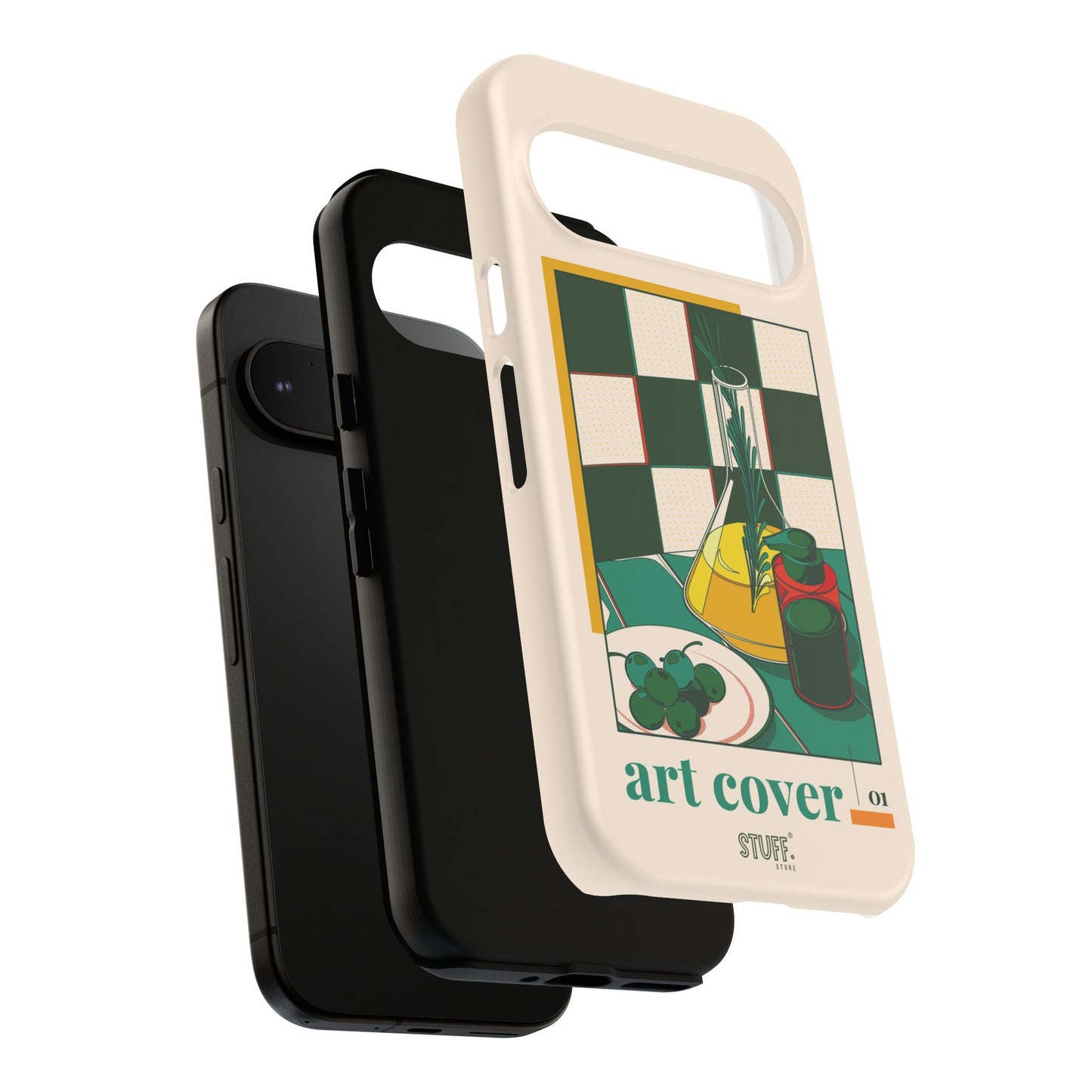 Olio d'Amore Case | Coque résistante double protection avec Design artistique Rétro