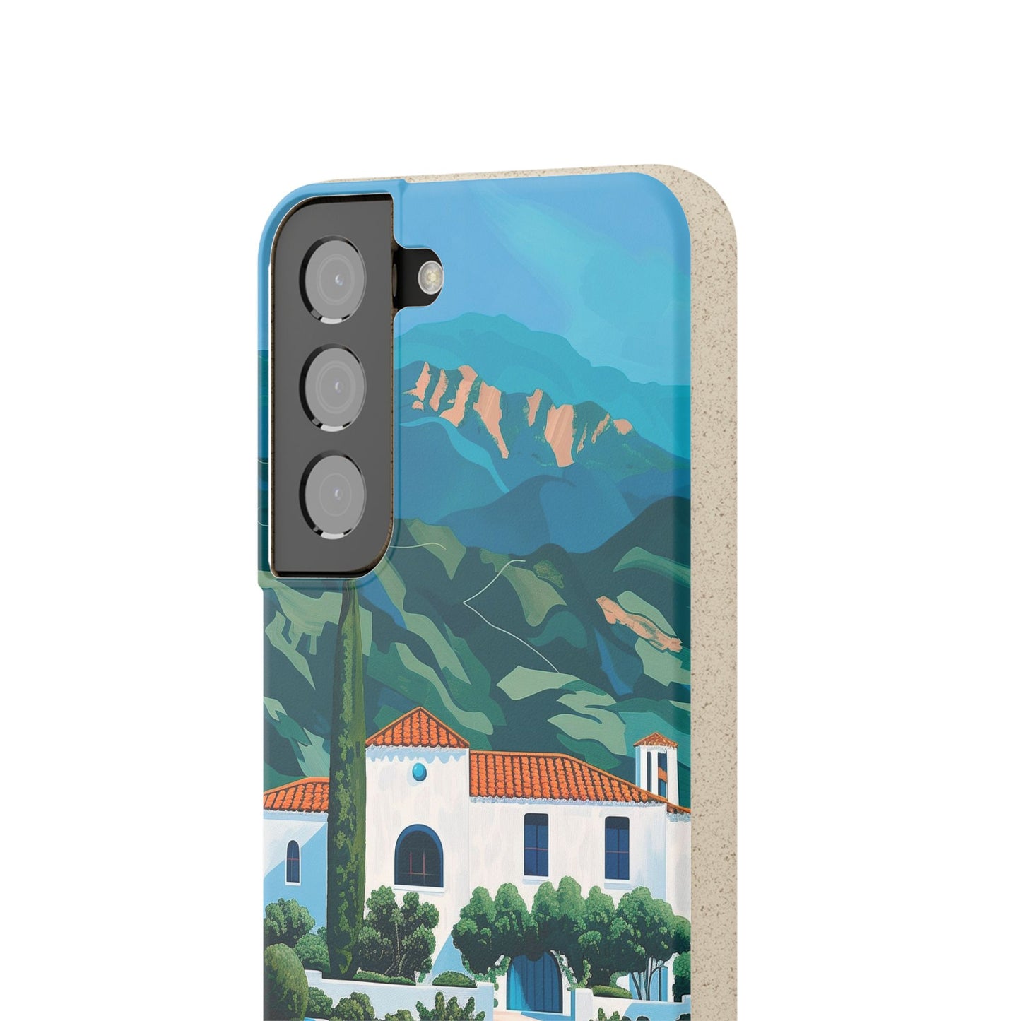 Summer Villa Case | Eco-Friendly Bamboo and Bioplastic Case with Summer Design - Available with Gift Packaging