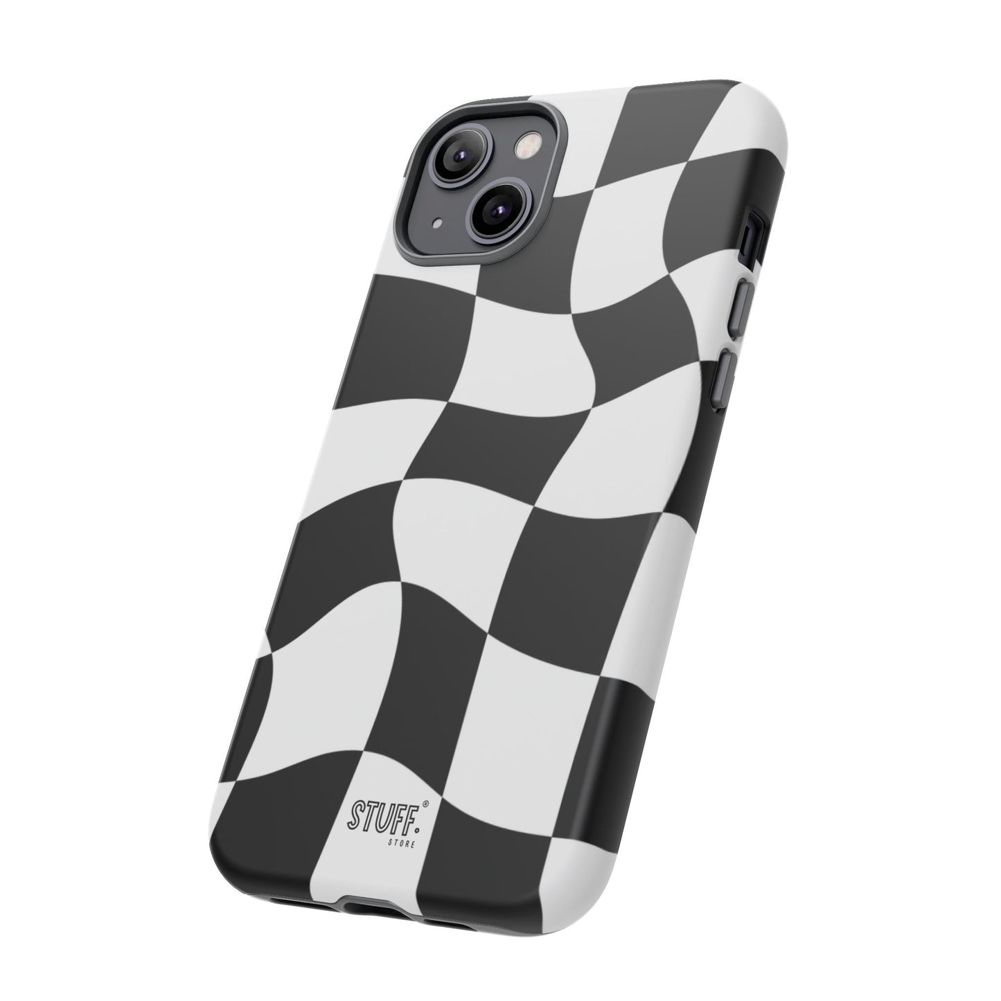Checkers Case | Coque résistante double protection et Design en Damier déformé