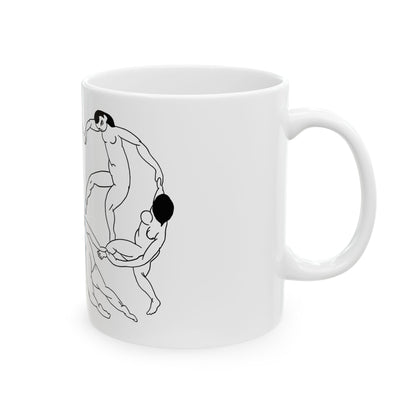 La Danse | Mug en céramique design linéaire inspiré de Matisse – 330ml / 440ml