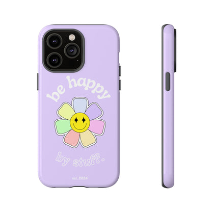 Be Happy Case | Coque résistante double protection avec Design Fleur Colorée