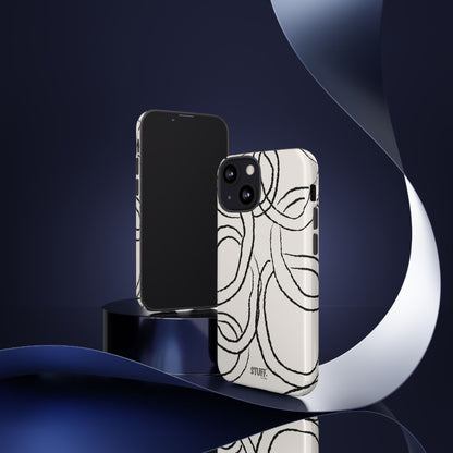 Doodly Case | Coque résistante double protection avec Design Gribouillis Minimaliste