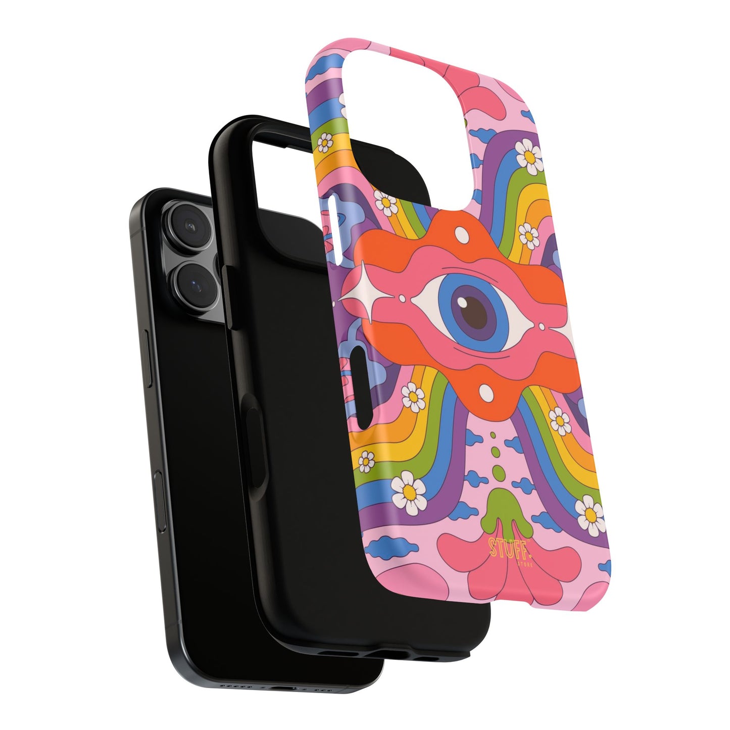 Psych Case | Coque résistante double protection avec Design Psychédélique coloré
