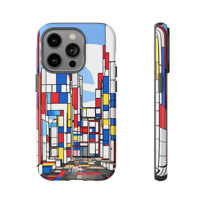 Square City | Coque résistante double protection - inspiration Mondrian
