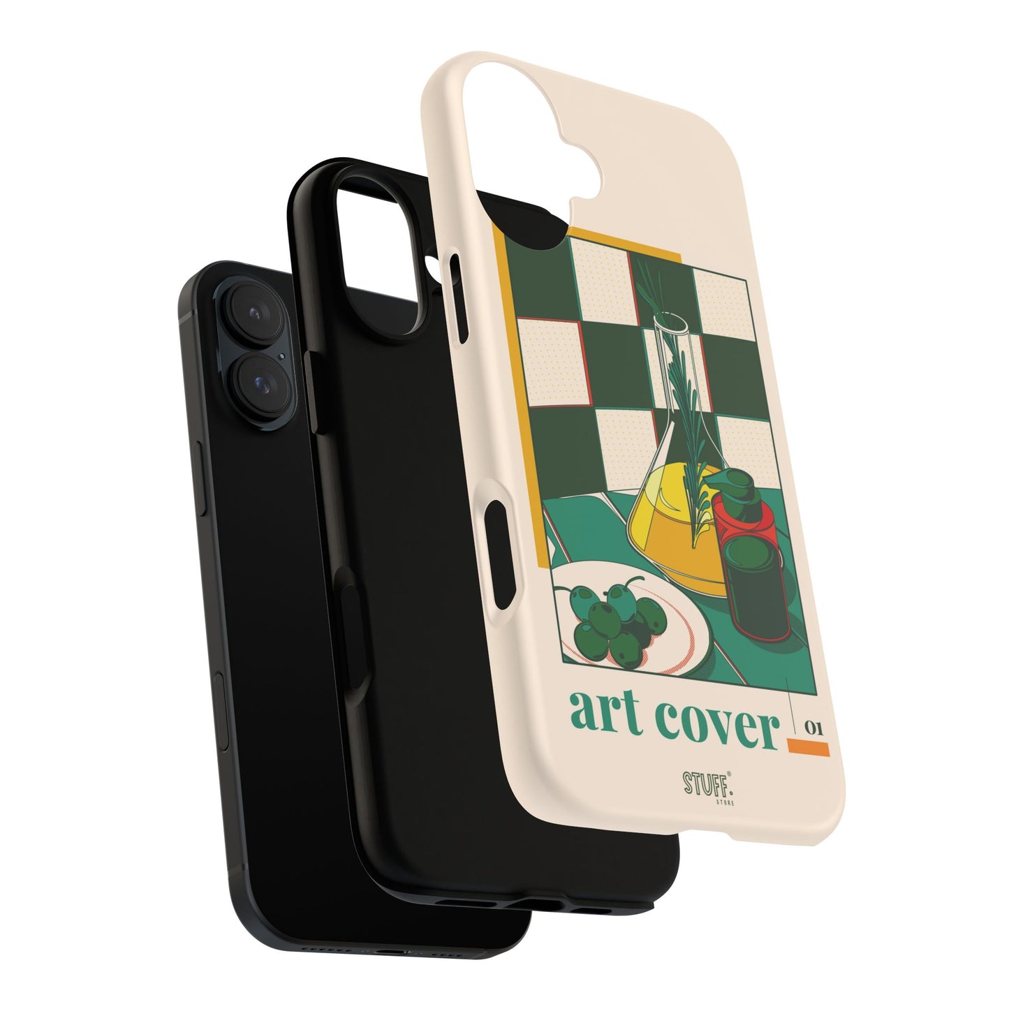 Olio d'Amore Case | Coque résistante double protection avec Design artistique Rétro