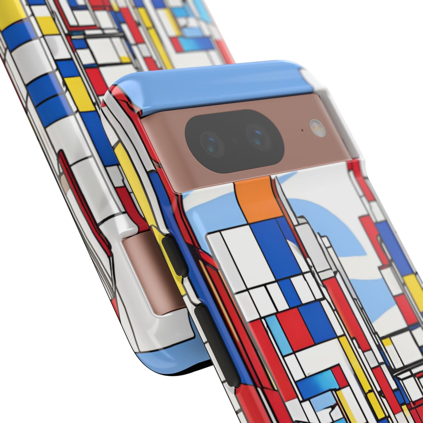 Square City | Coque résistante double protection - inspiration Mondrian