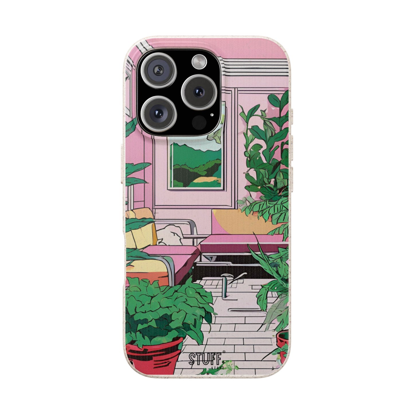 Plant Pop Case | Coque biodégradable en bambou et bioplastique avec design coloré | Parfait pour les amoureux des plantes - Avec emballage cadeau