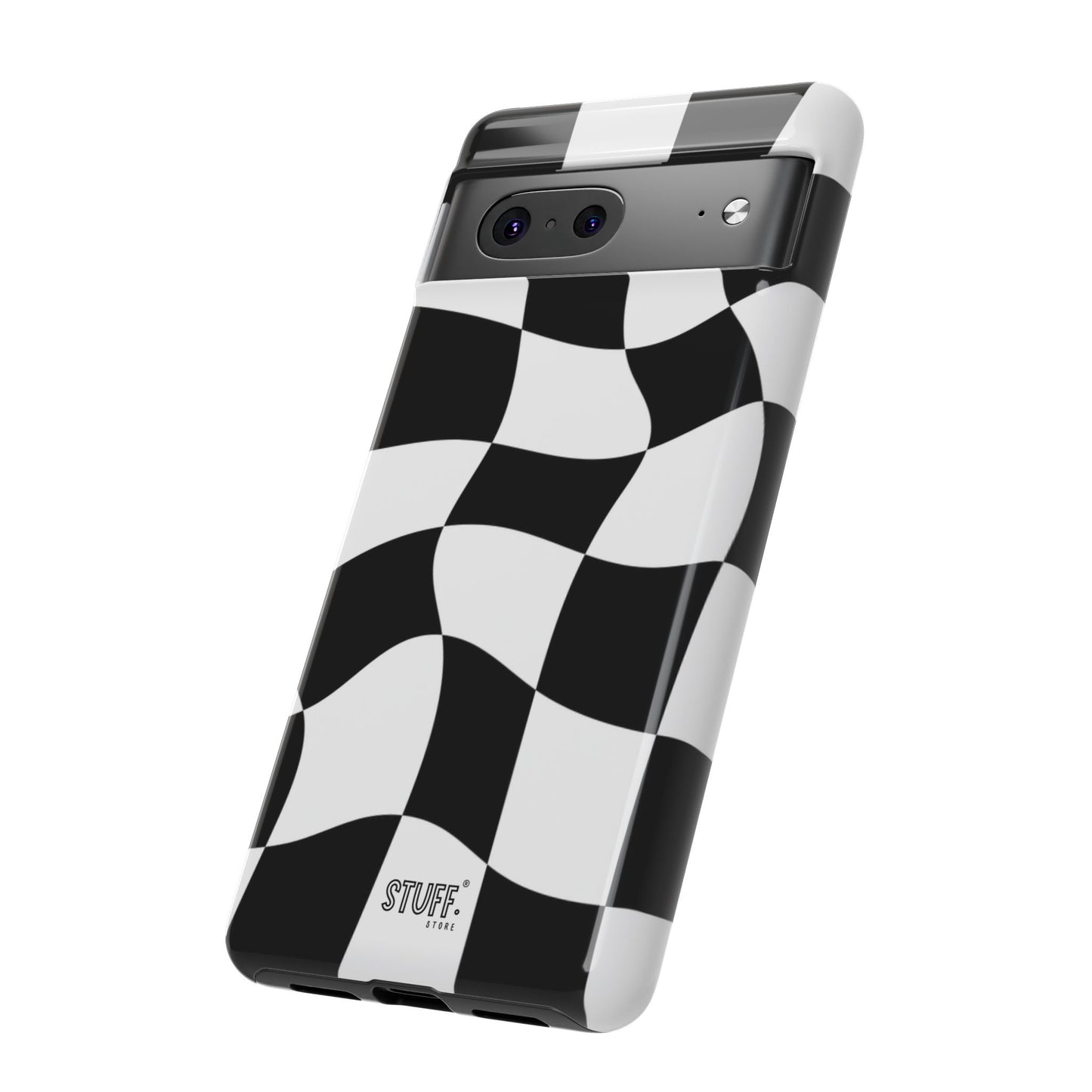 Checkers Case | Coque résistante double protection et Design en Damier déformé
