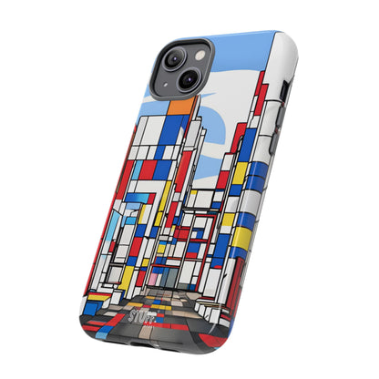 Square City | Coque résistante double protection - inspiration Mondrian