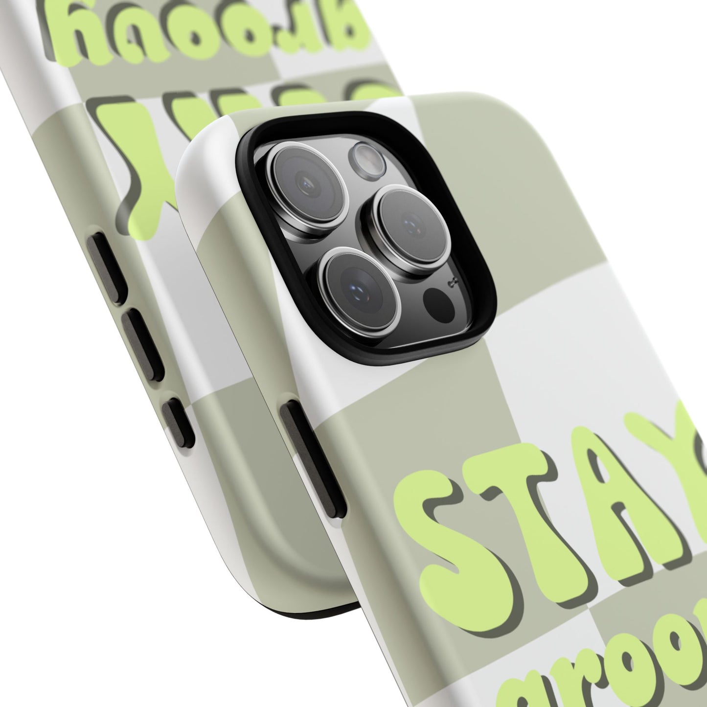 Groovy Case | Coque résistante double protection avec Design Rétro en Damier - Vert