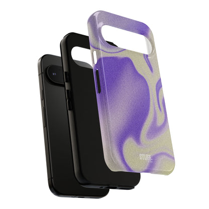 Swirly Case | Coque résistante double protection - Motif vague pourpre