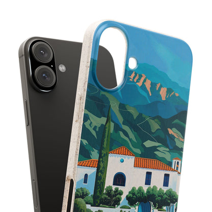 Summer Villa Case | Eco-Friendly Bamboo and Bioplastic Case with Summer Design - Available with Gift Packaging