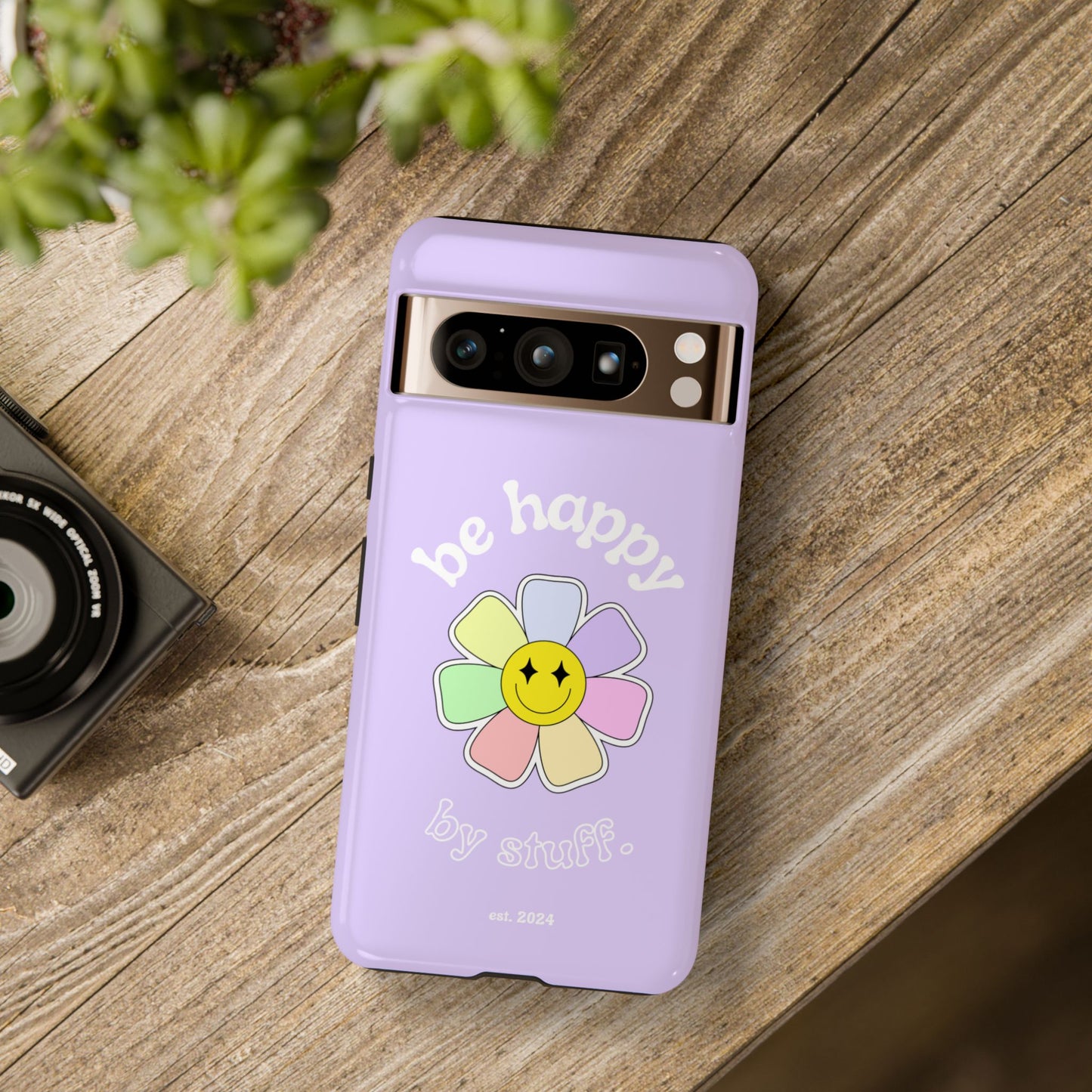Be Happy Case | Coque résistante double protection avec Design Fleur Colorée