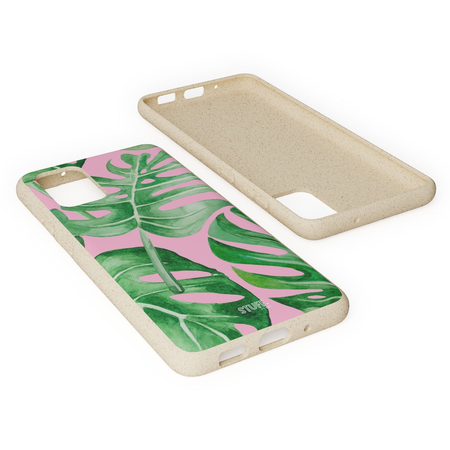 Monstera Case | Eco-Friendly Bamboo and Bioplastic Shell Monstera Leaves Pattern - Available with Gift Packaging