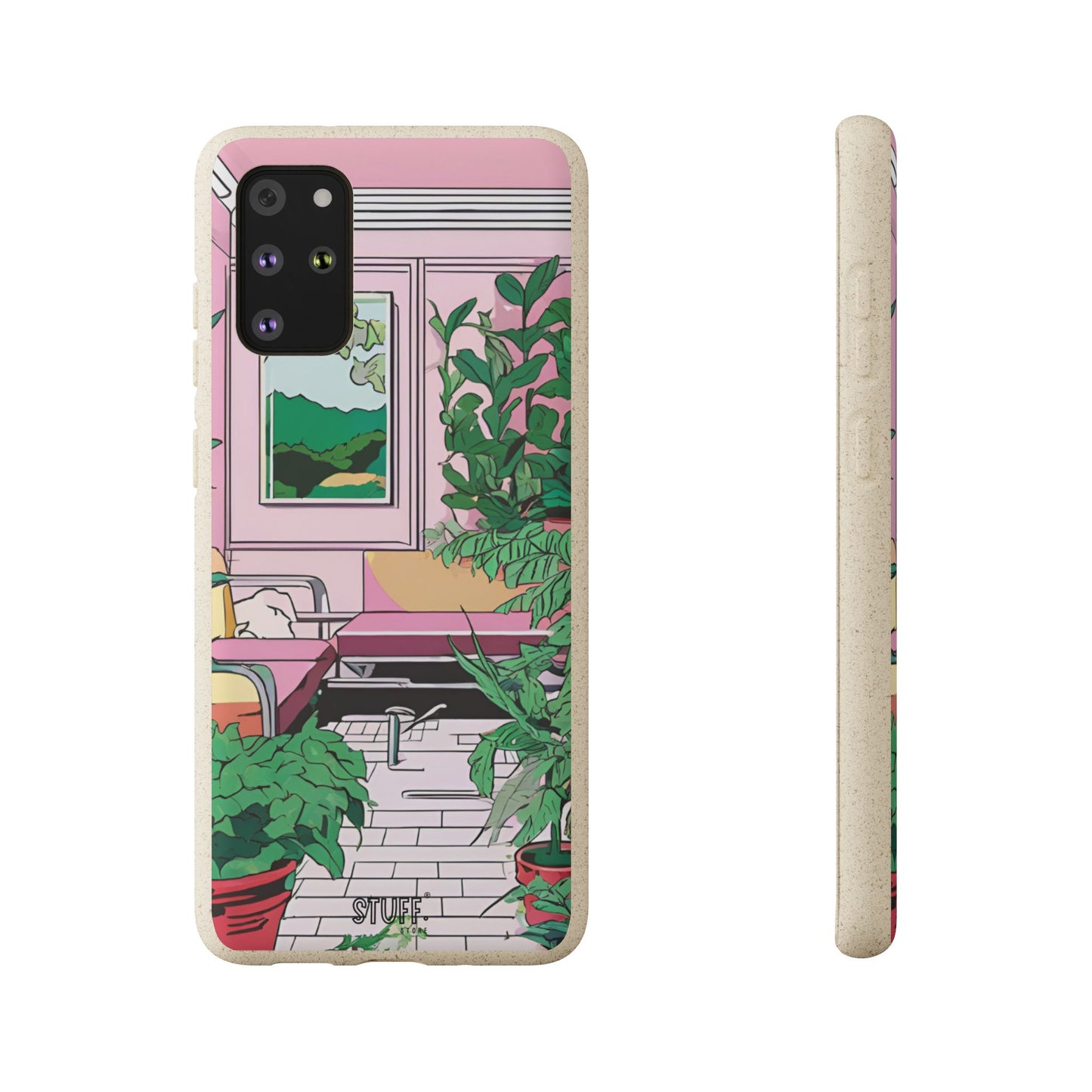 Plant Pop Case | Coque biodégradable en bambou et bioplastique avec design coloré | Parfait pour les amoureux des plantes - Avec emballage cadeau