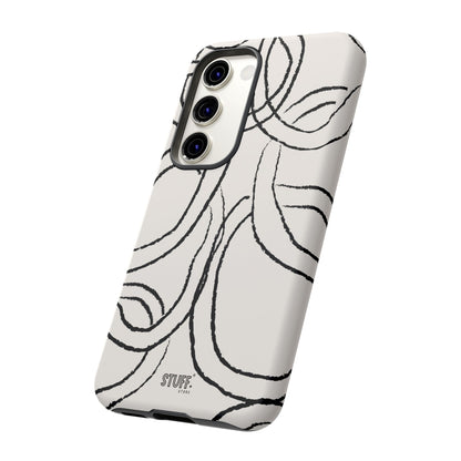 Doodly Case | Coque résistante double protection avec Design Gribouillis Minimaliste
