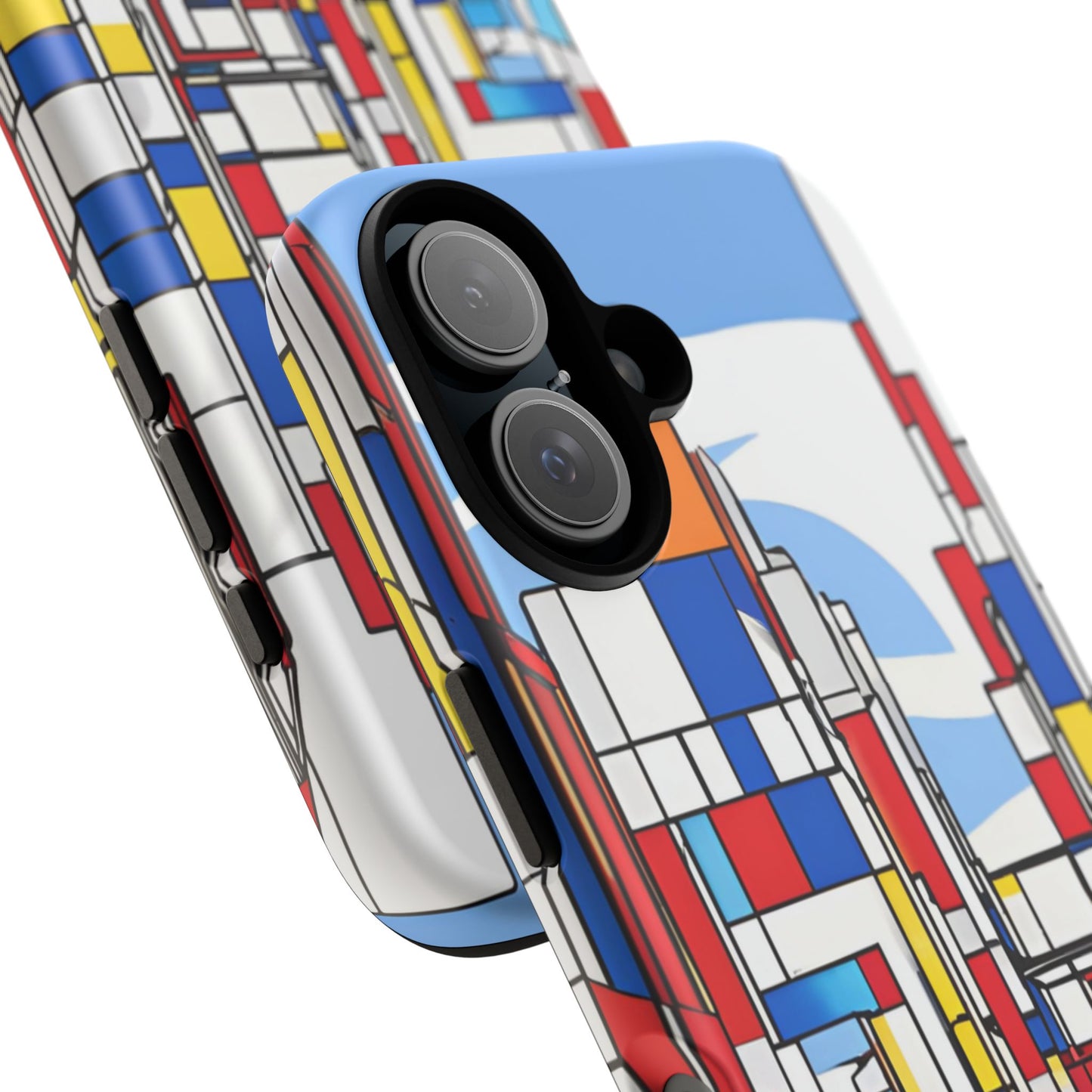 Square City | Coque résistante double protection - inspiration Mondrian