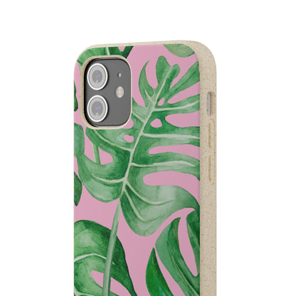Monstera Case | Eco-Friendly Bamboo and Bioplastic Shell Monstera Leaves Pattern - Available with Gift Packaging