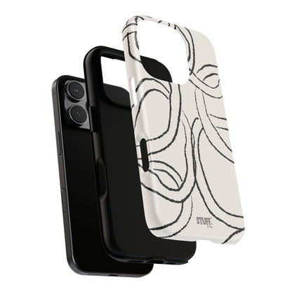 Doodly Case | Coque résistante double protection avec Design Gribouillis Minimaliste