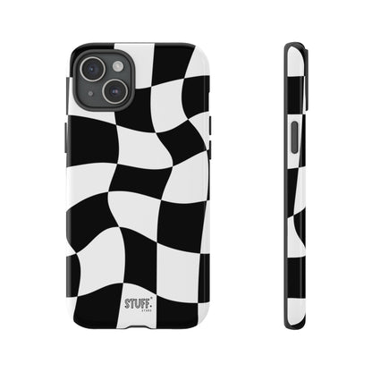 Checkers Case | Coque résistante double protection et Design en Damier déformé