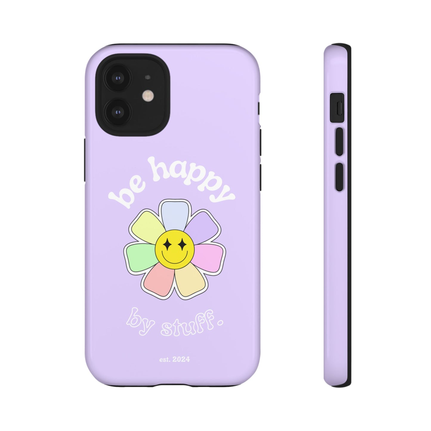 Be Happy Case | Coque résistante double protection avec Design Fleur Colorée