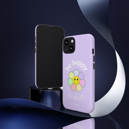 Be Happy Case | Coque résistante double protection avec Design Fleur Colorée