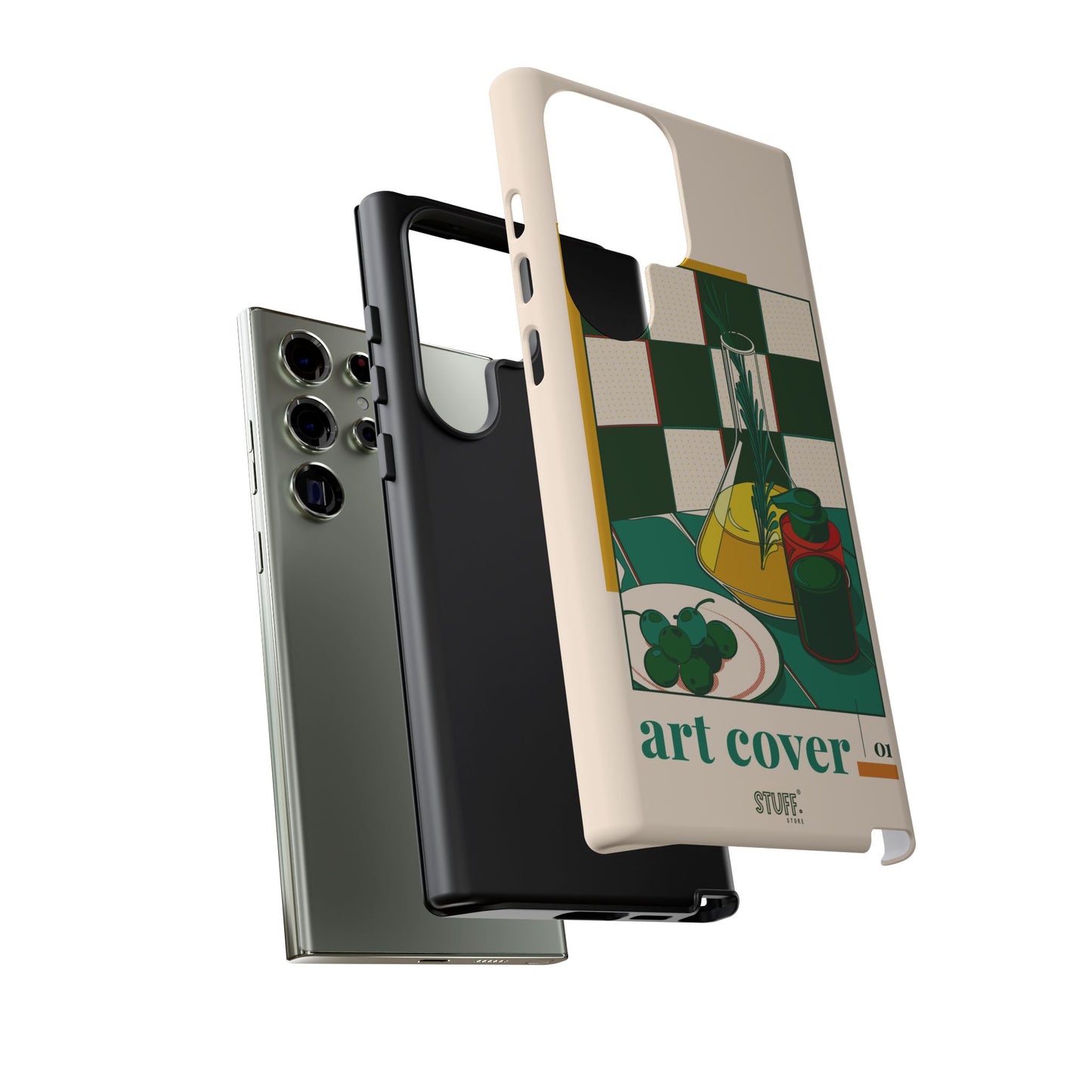 Olio d'Amore Case | Coque résistante double protection avec Design artistique Rétro