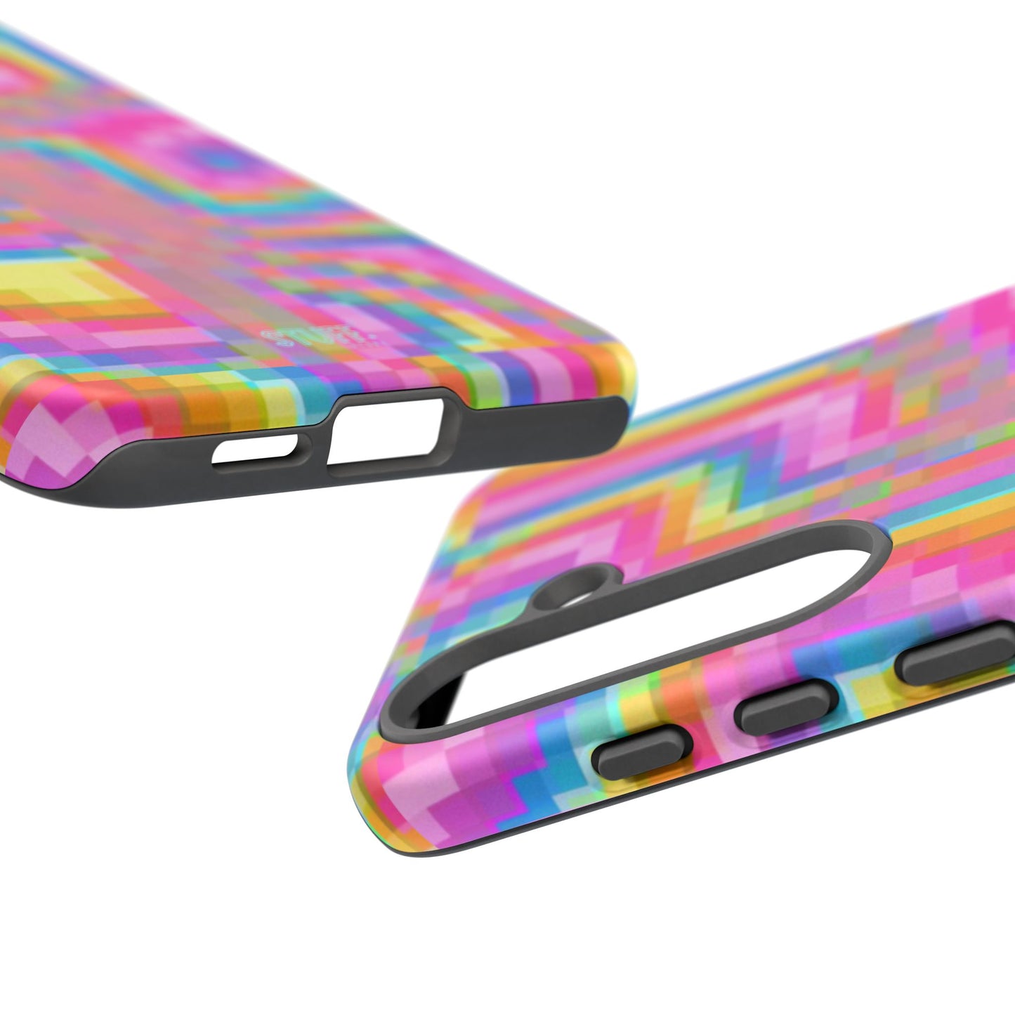 Pixel Case | Coque résistante double protection anti-choc - Motif pixels colorés