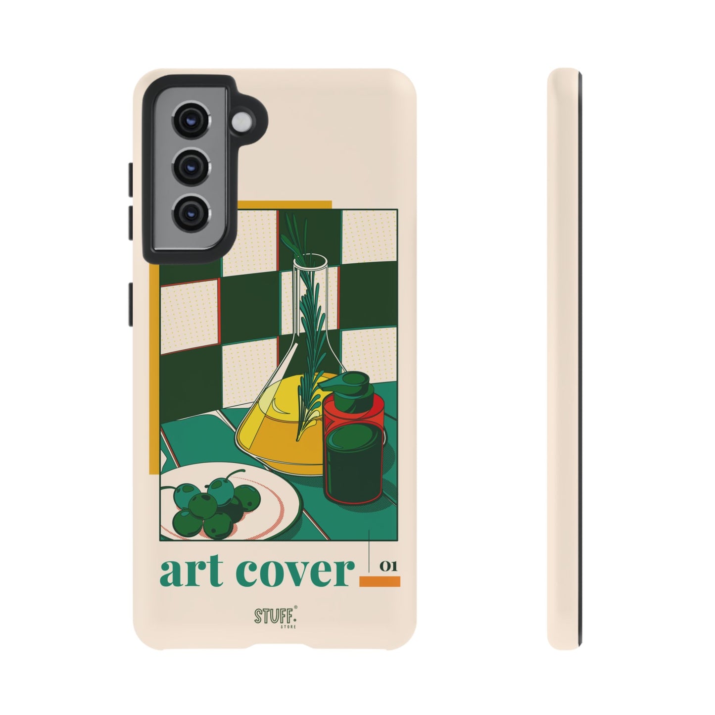 Olio d'Amore Case | Coque résistante double protection avec Design artistique Rétro
