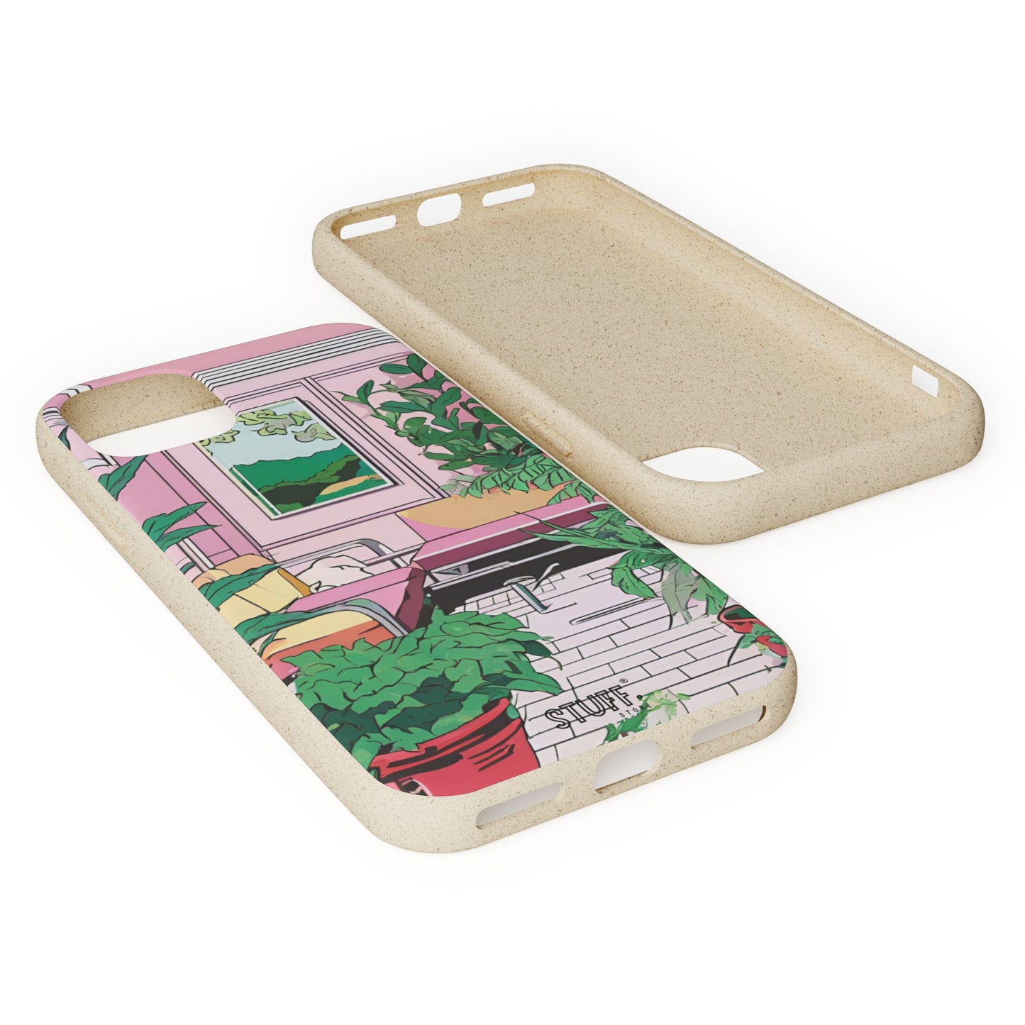 Plant Pop Case | Coque biodégradable en bambou et bioplastique avec design coloré | Parfait pour les amoureux des plantes - Avec emballage cadeau