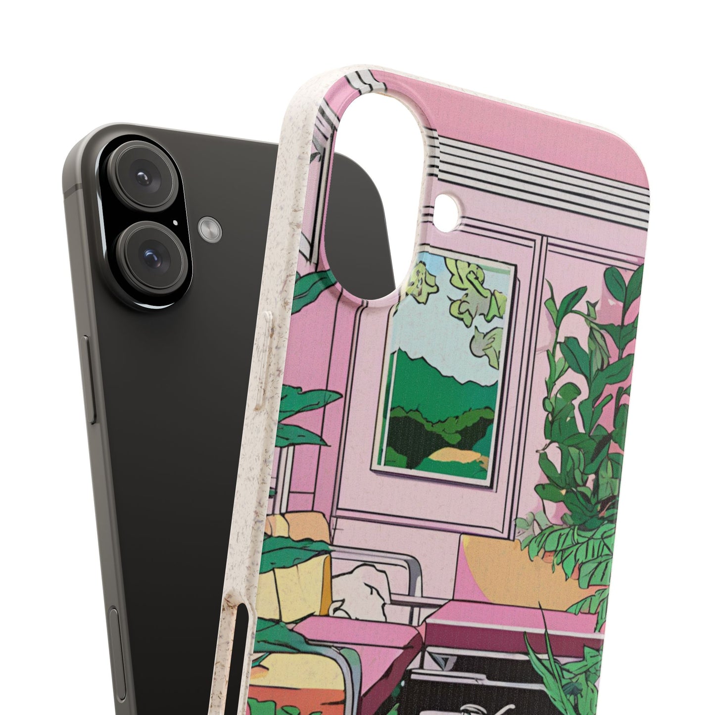 Plant Pop Case | Coque biodégradable en bambou et bioplastique avec design coloré | Parfait pour les amoureux des plantes - Avec emballage cadeau