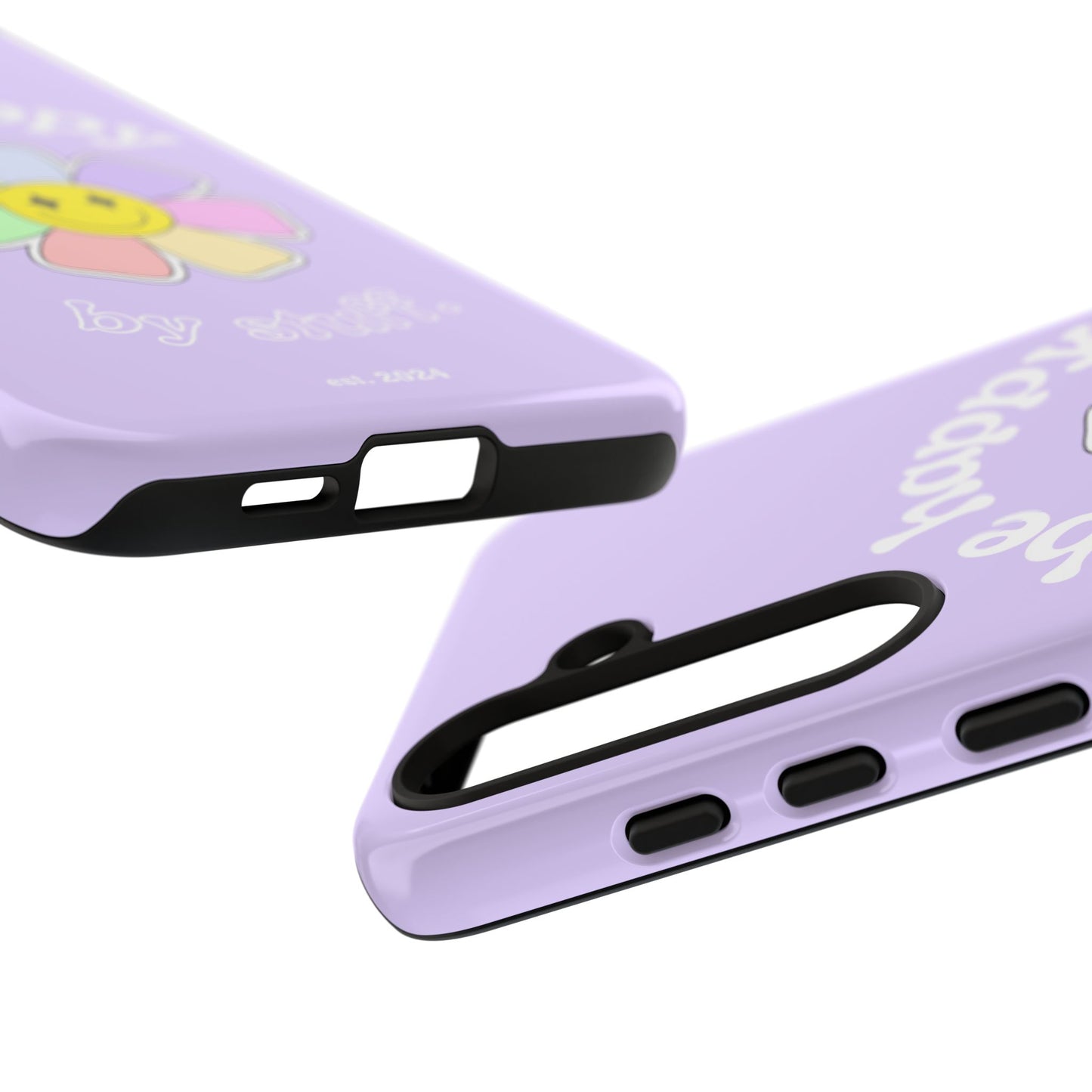 Be Happy Case | Coque résistante double protection avec Design Fleur Colorée