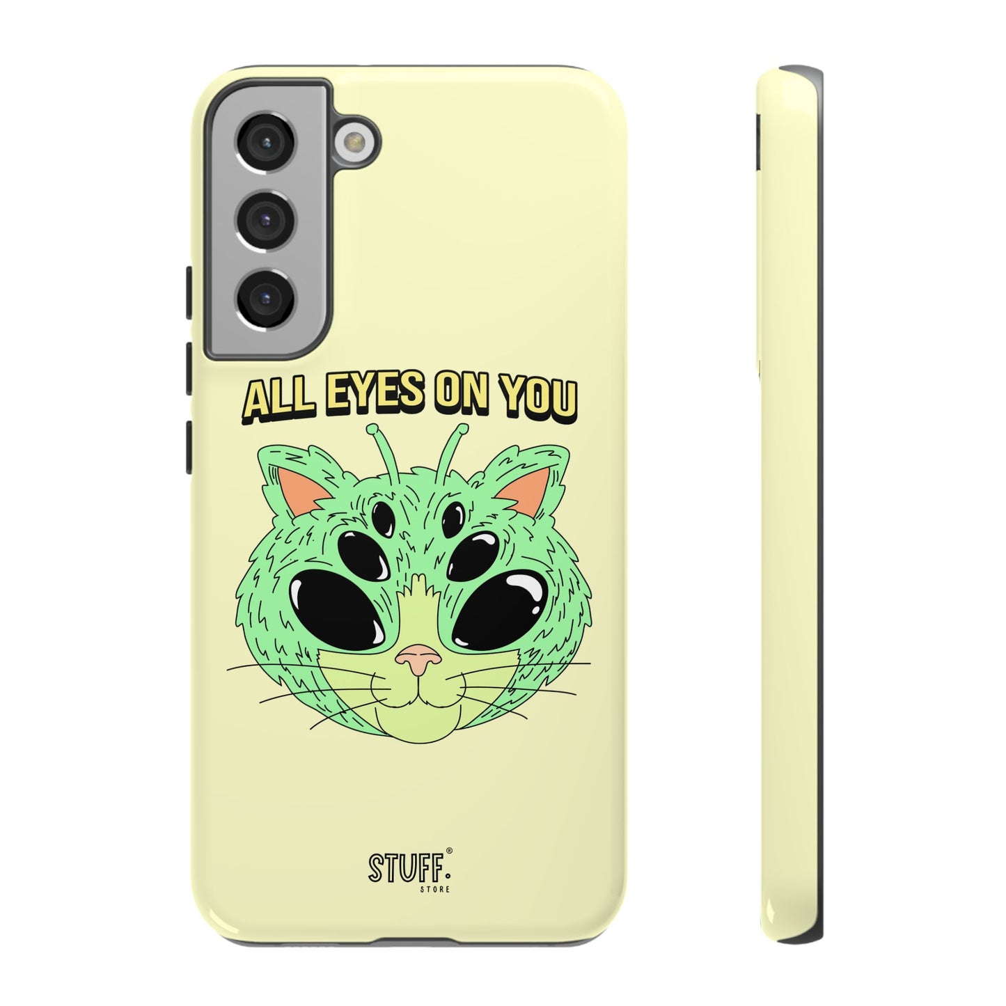 All Eyes on You Case | Coque résistante double protection avec Design Alien drôle