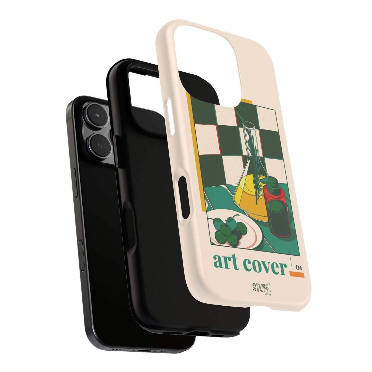 Olio d'Amore Case | Coque résistante double protection avec Design artistique Rétro