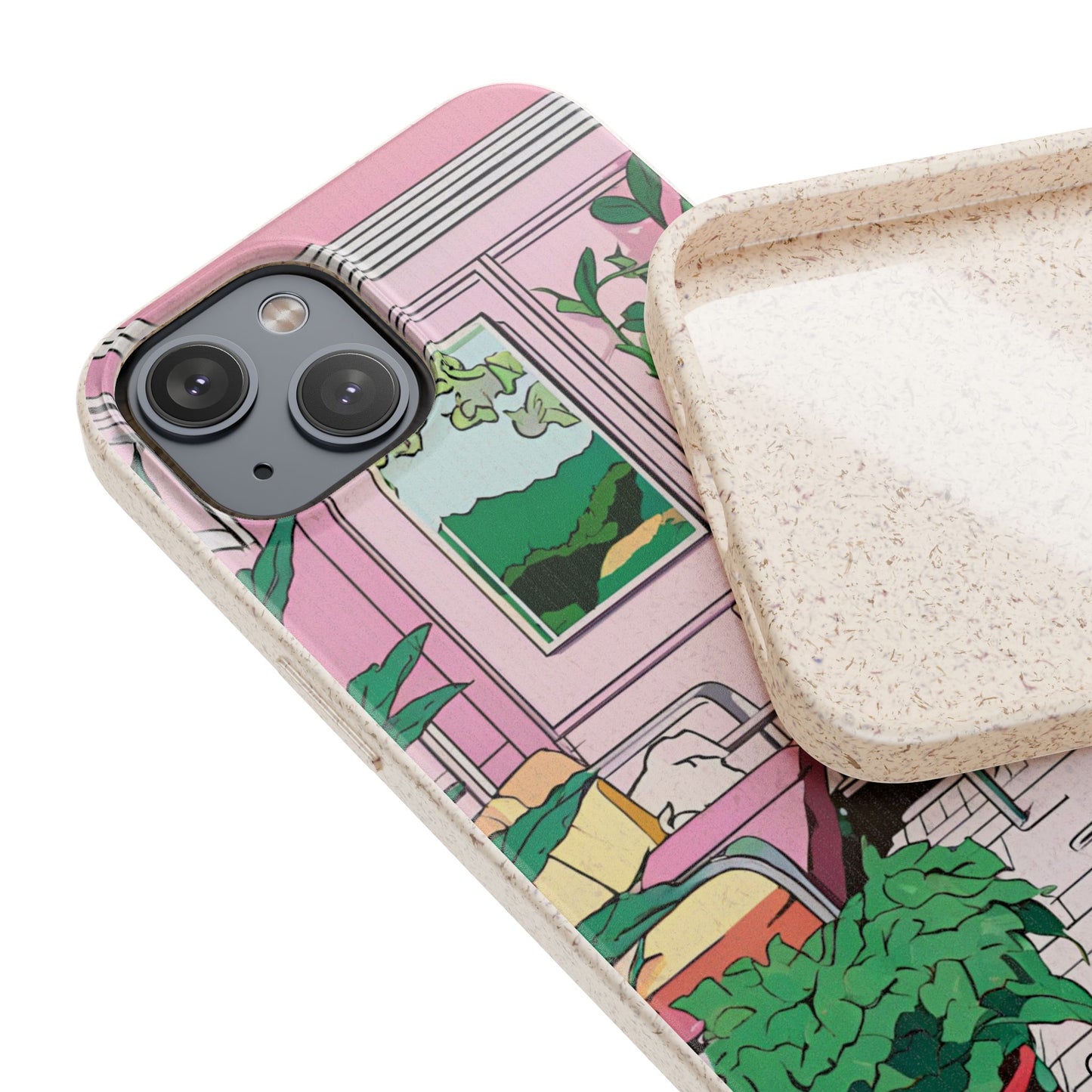 Plant Pop Case | Coque biodégradable en bambou et bioplastique avec design coloré | Parfait pour les amoureux des plantes - Avec emballage cadeau