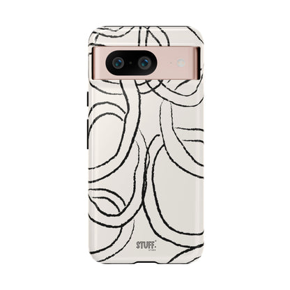 Doodly Case | Coque résistante double protection avec Design Gribouillis Minimaliste
