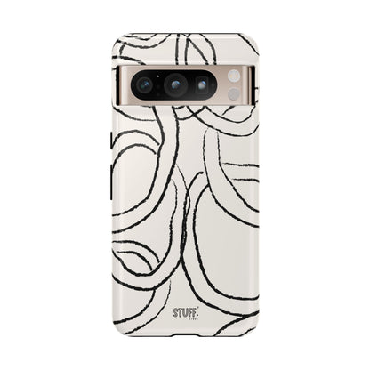 Doodly Case | Coque résistante double protection avec Design Gribouillis Minimaliste