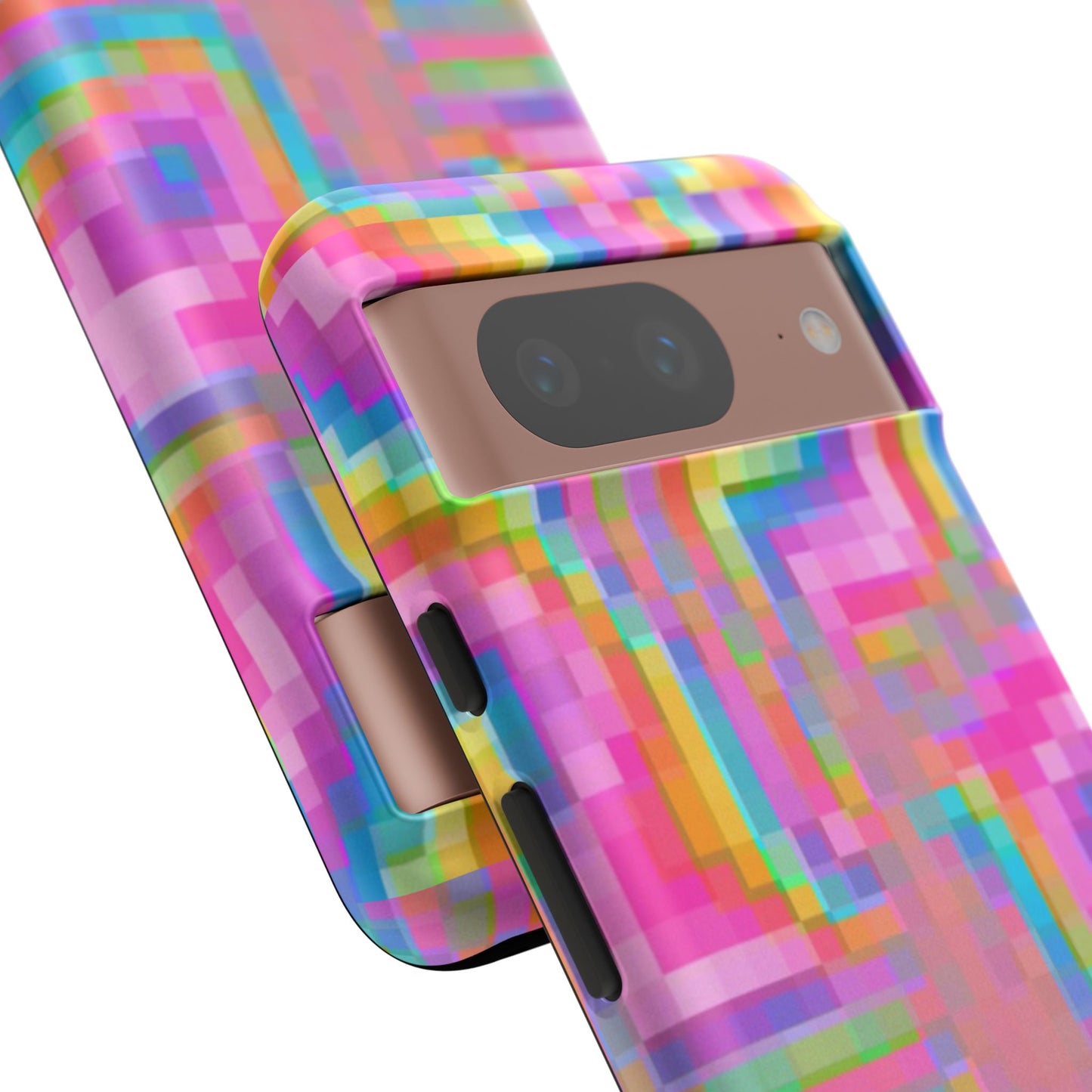 Pixel Case | Coque résistante double protection anti-choc - Motif pixels colorés