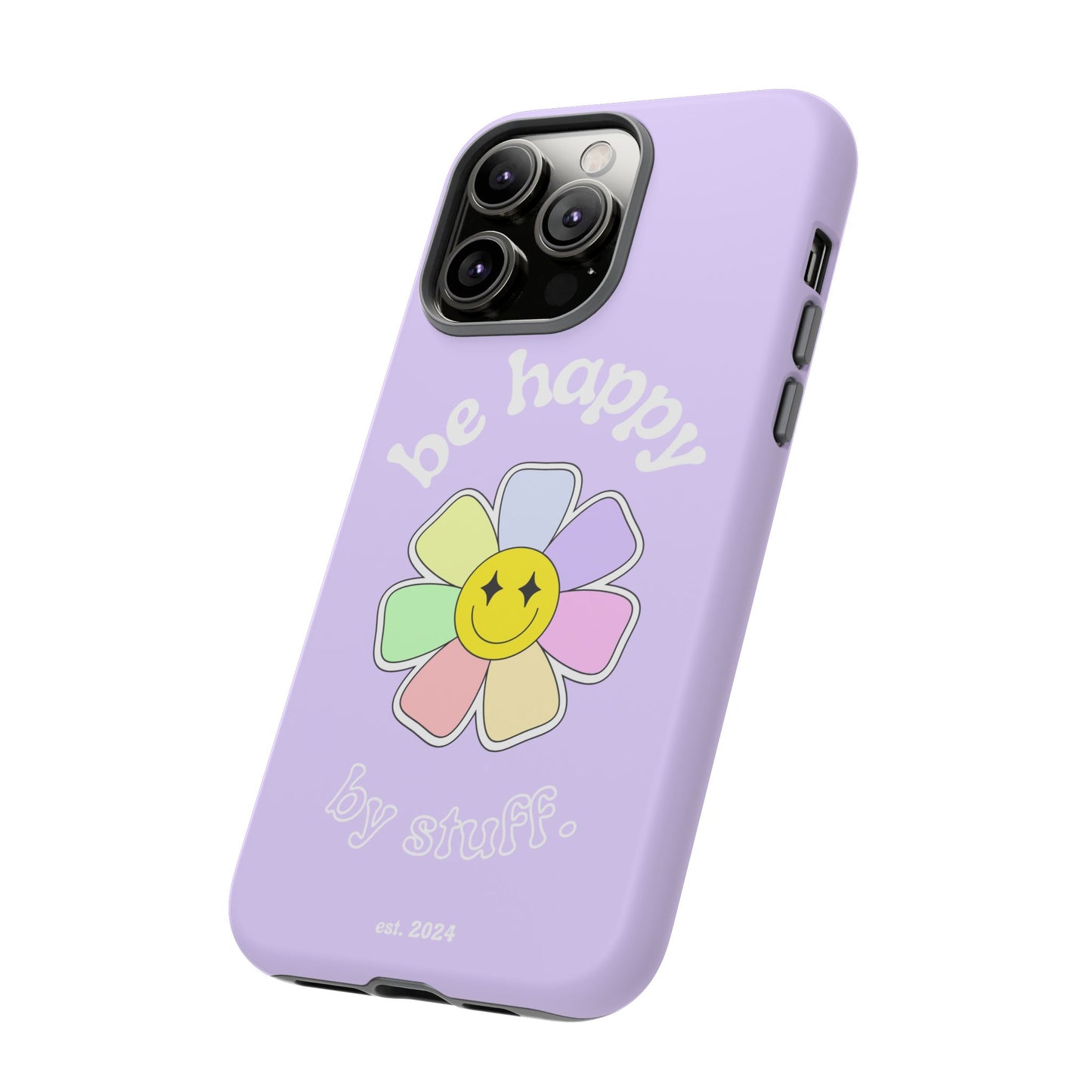 Be Happy Case | Coque résistante double protection avec Design Fleur Colorée