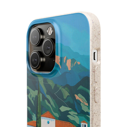 Summer Villa Case | Eco-Friendly Bamboo and Bioplastic Case with Summer Design - Available with Gift Packaging